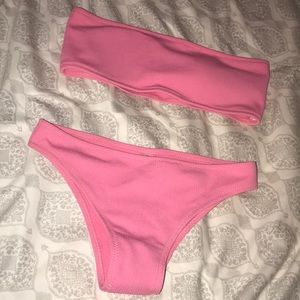 Pink Strapless Bikini